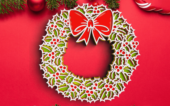 3D Floral Wreath Christmas SVG DXF Review