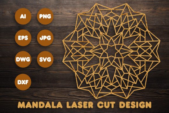 3D Geometric Mandala Svg File for Cricut