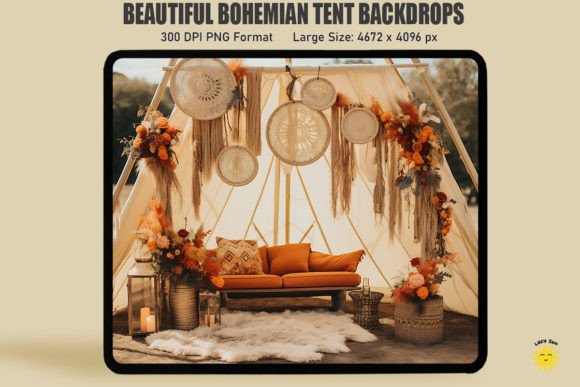 Beautiful Bohemian Tent Backdrop Graphics and Backgrounds Review