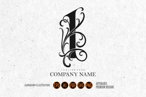 Beauty Classic Floral Number 1 Monogram Graphics in Crafts