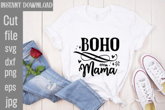 Boho Mama SVG Cut File Graphics and T-Shirt Designs Review