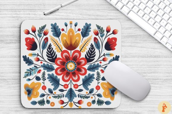 Canadian Folk Art Flowers Mouse Pad Graphics and Backgrounds Review