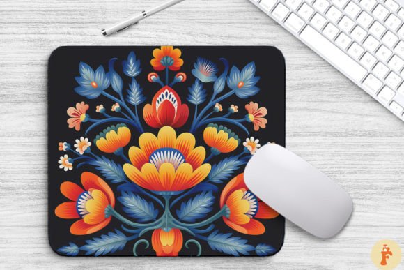 Dutch Folk Art Flowers Mouse Pad Graphics and Backgrounds Review
