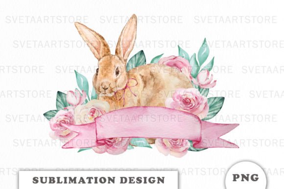 Easter Bunny Sublimation Design Png Graphics and Crafts Review