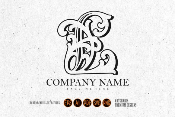 Flourish Magic Floral L Letter Monogram Graphics for Crafts