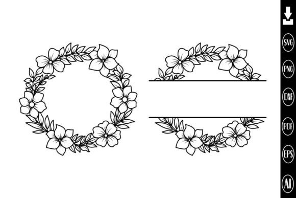 Flower Wreath Svg Flower Svg Monogram Review