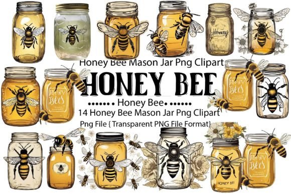 Honey Bee Mason Jar PNG Bundle Review
