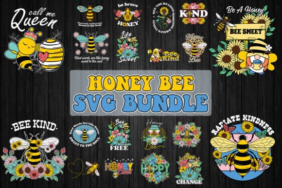 Honey Bee SVG Bundle for Graphics and Crafts