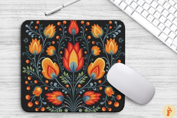 Impressing Folk Art Floral Mouse Pad Graphics and Backgrounds Review