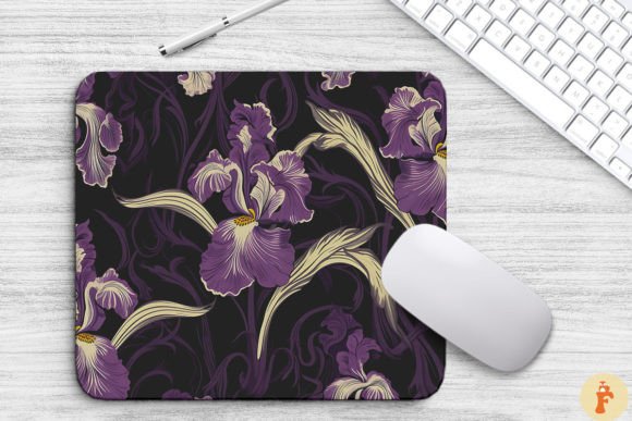 Iris Floral Gothic Pattern Mouse Pad Graphics and Backgrounds Review