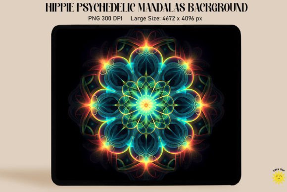 Laser Symmetrical Floral Mandala Graphics and Backgrounds Review