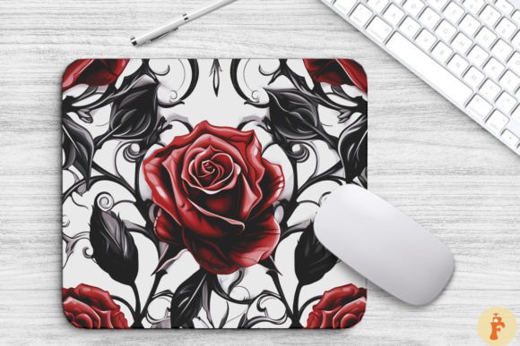 Rose Floral Gothic Pattern Mouse Pad Graphics and Backgrounds Review