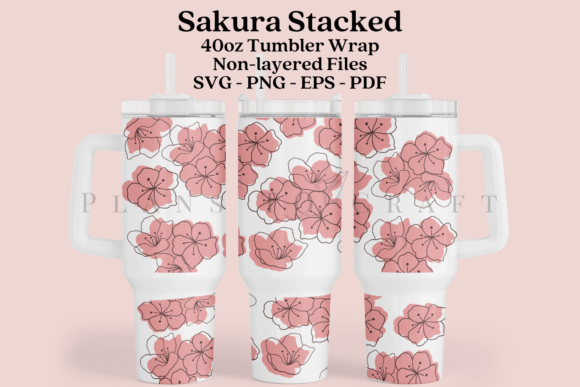 Sakura Stacked 40oz Tumbler Sublimation Graphics and Crafts Review